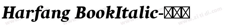 Harfang BookItalic字体转换